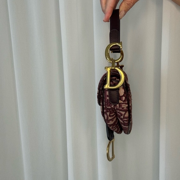Dior Saddle oblique, red mini size - Picture 3 of 10